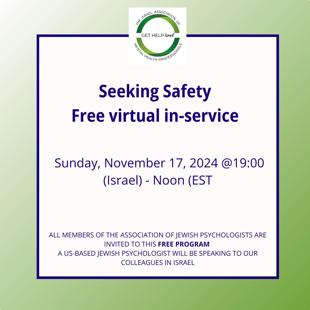 Seeking Safety - Free virtual in-service - Association of Jewish ...