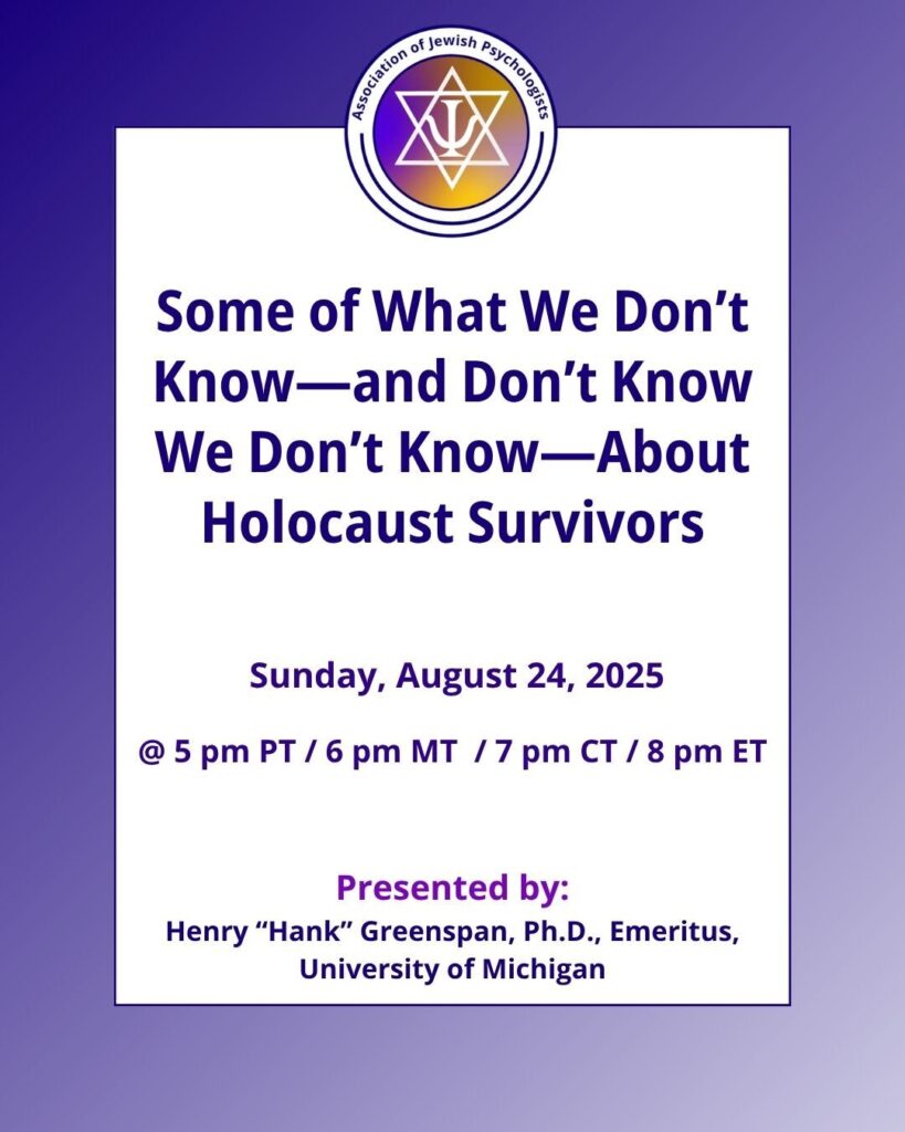 Some of What We Don’t Know—and Don’t Know We Don’t Know—About Holocaust Survivors